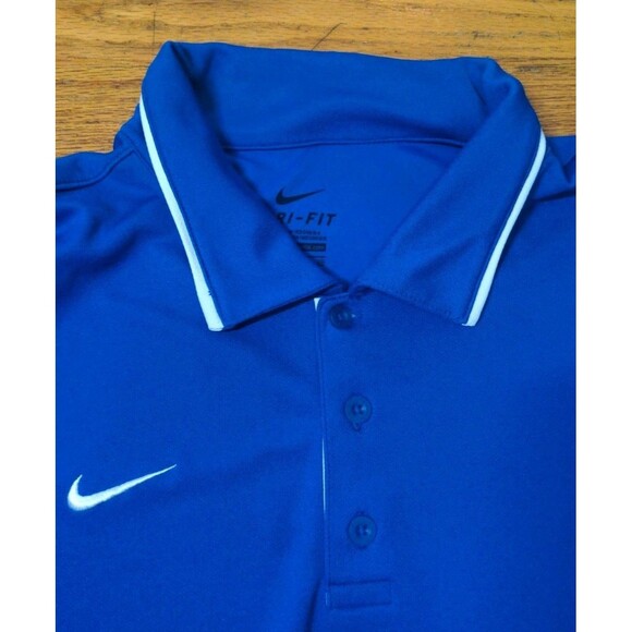 Nike Shirt Mens XL Blue Gameday Performance Golf Polo Preppy Casual Dri FIT EUC - Picture 4 of 7